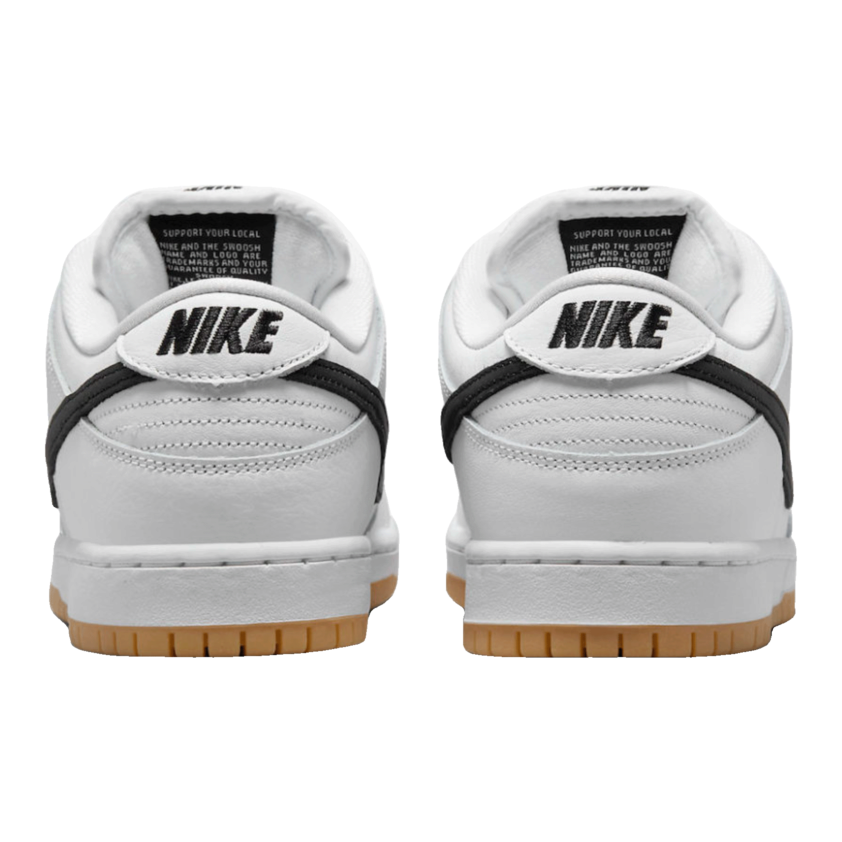 Nike SB Dunk Low Pro White Gum Back