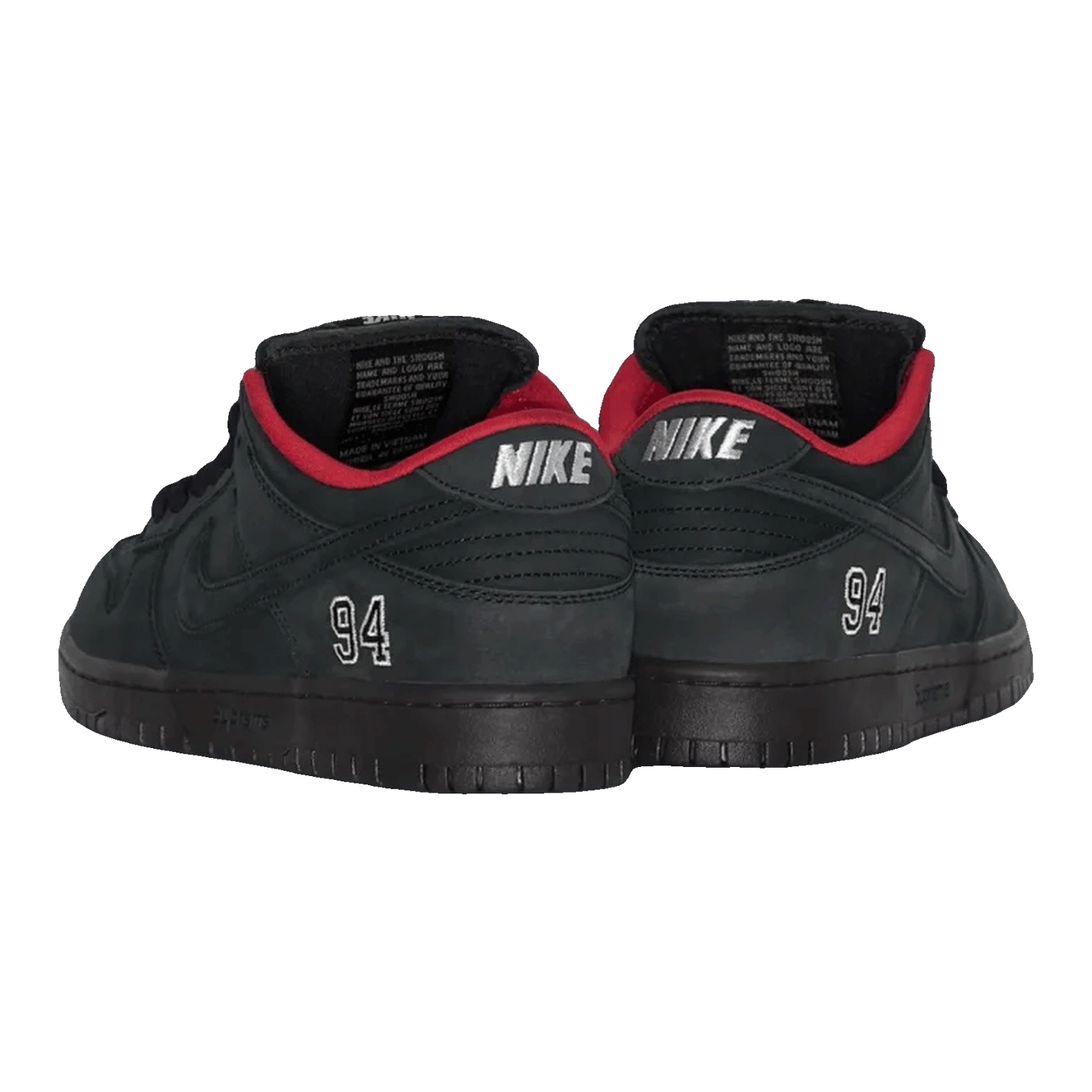 Nike SB Dunk Low Supreme 94 Black Back