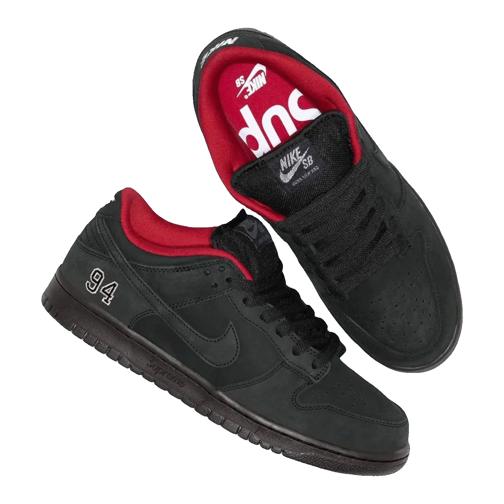 Nike SB Dunk Low Supreme 94 Black Side