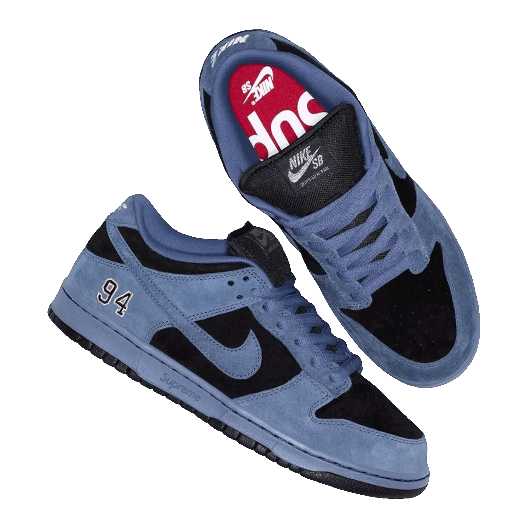 Nike SB Dunk Low Supreme 94 Ocean Fog Side