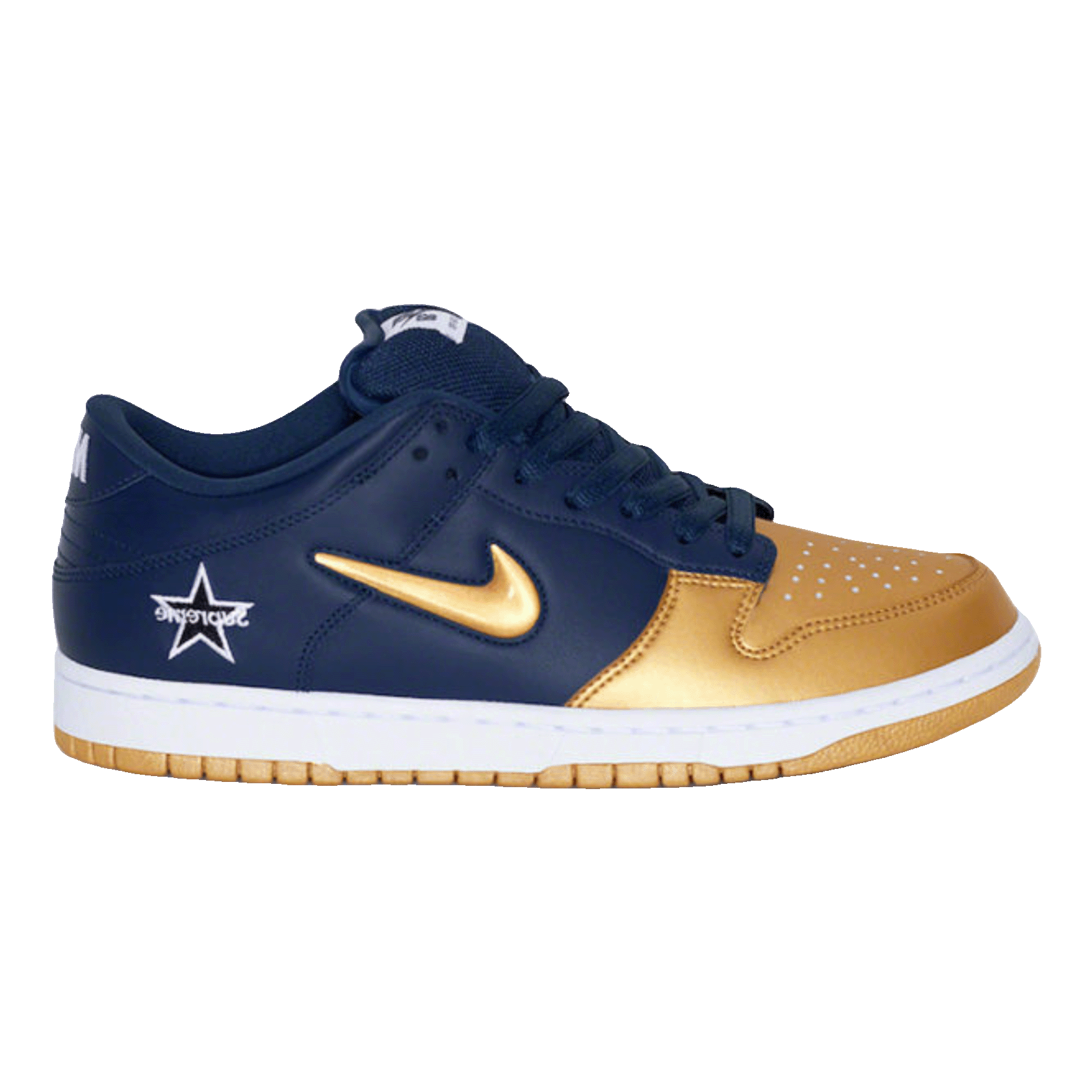 Nike SB Dunk Low Supreme Jewel Swoosh Gold