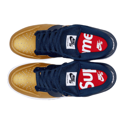 Nike SB Dunk Low Supreme Jewel Swoosh Gold Oben