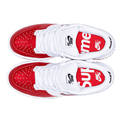 Nike SB Dunk Low Supreme Jewel Swoosh Red Oben