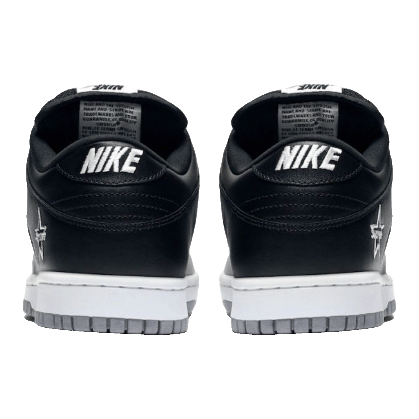 Nike SB Dunk Low Supreme Jewel Swoosh Silver Back