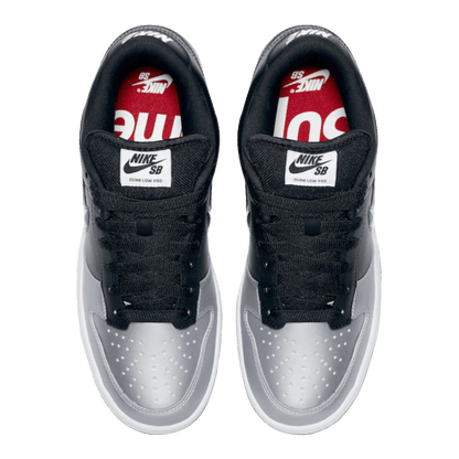Nike SB Dunk Low Supreme Jewel Swoosh Silver Oben
