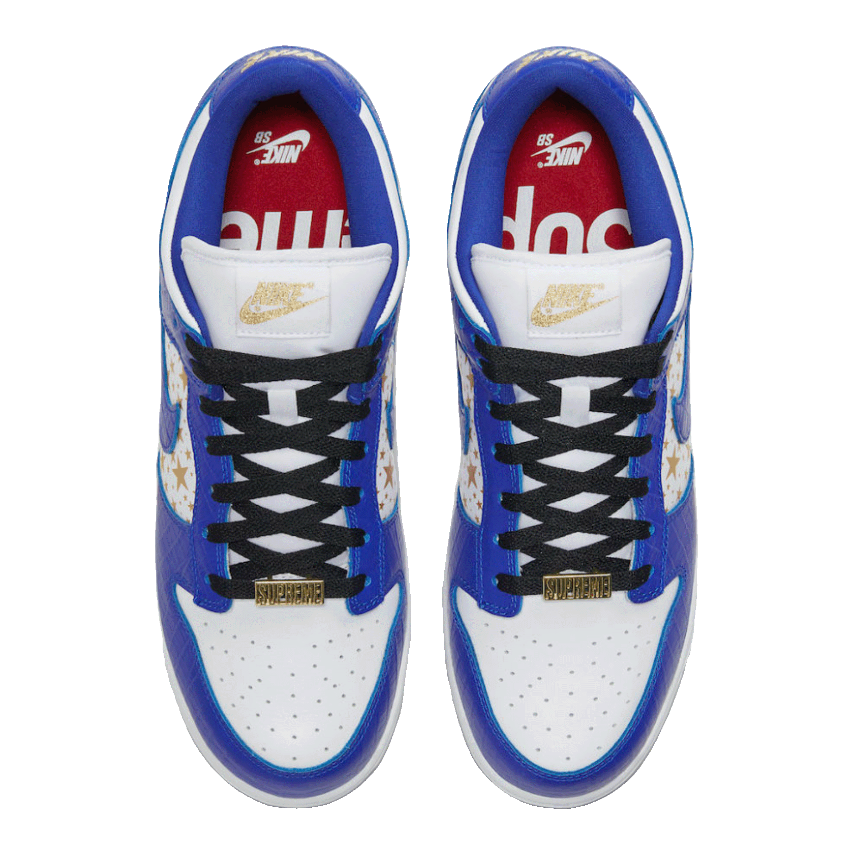 Nike SB Dunk Low Supreme Stars Hyper Royal (2021) Oben