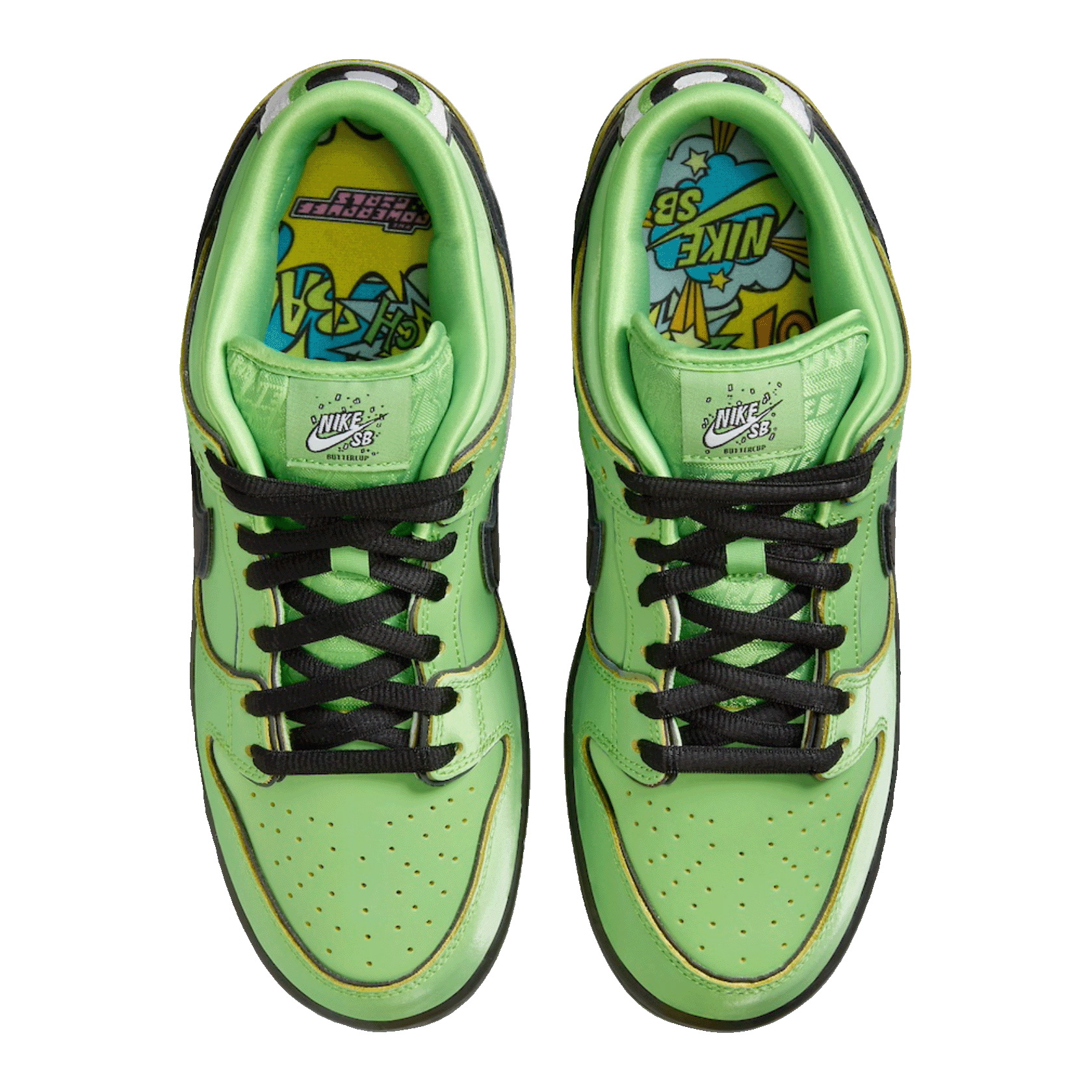 Nike SB Dunk Low The Powerpuff Girls Buttercup Oben