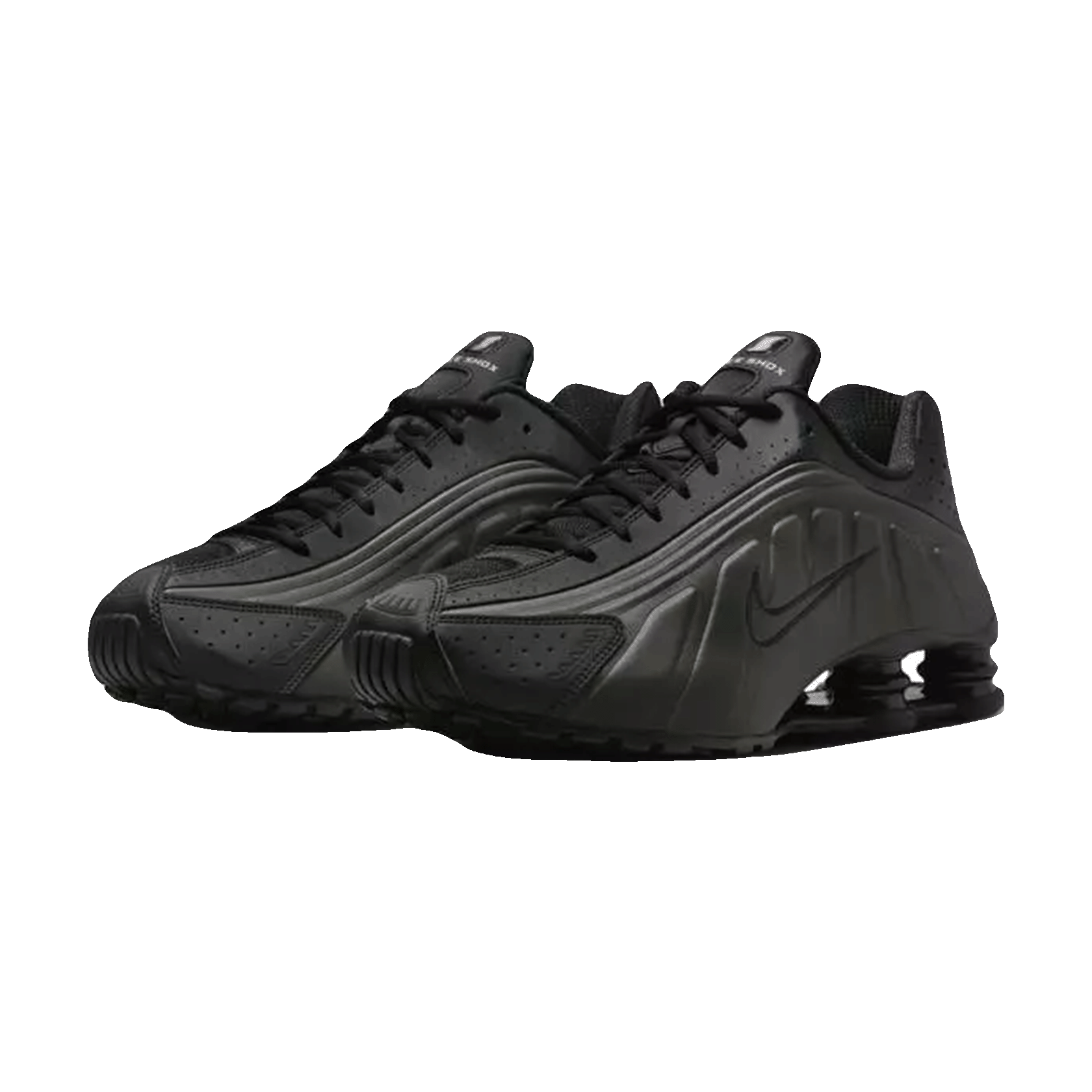 Nike Shox R4 Black Bright Crimson Side