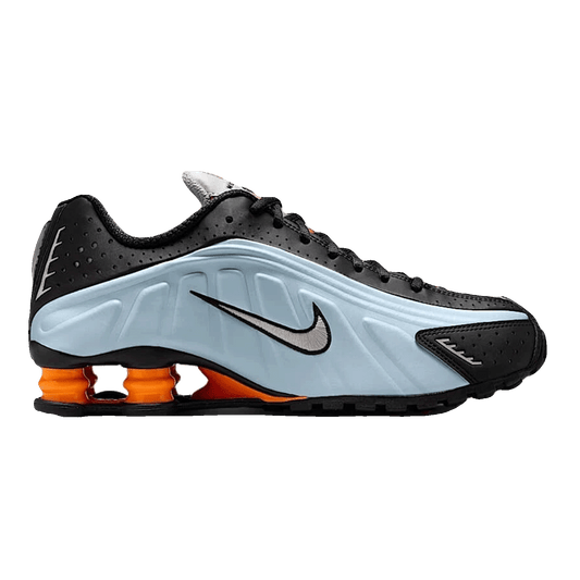 Nike Shox R4 Blue Tint Total Orange Black Metallic Silver (W)