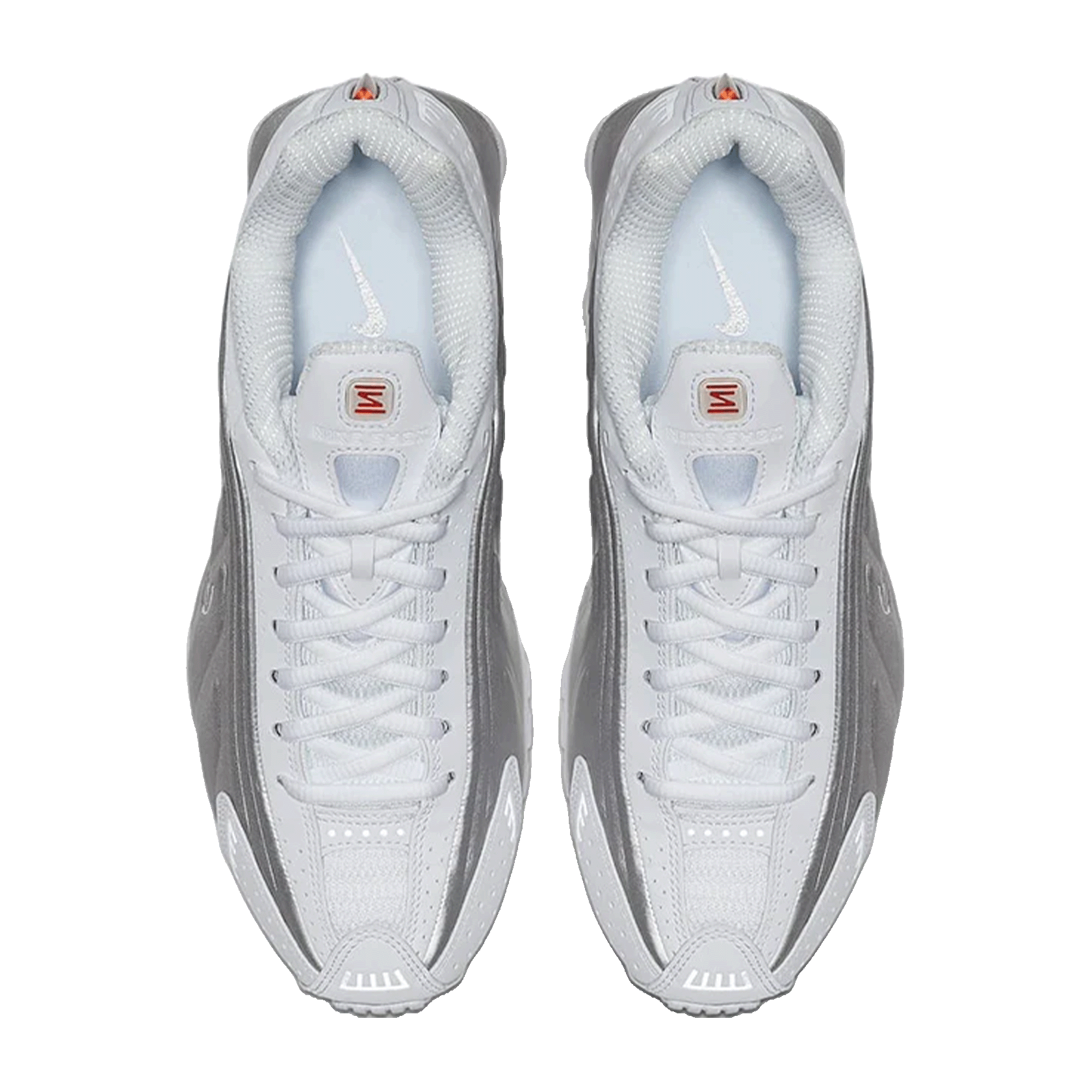 Nike Shox R4 White Metallic Silver (W) Oben