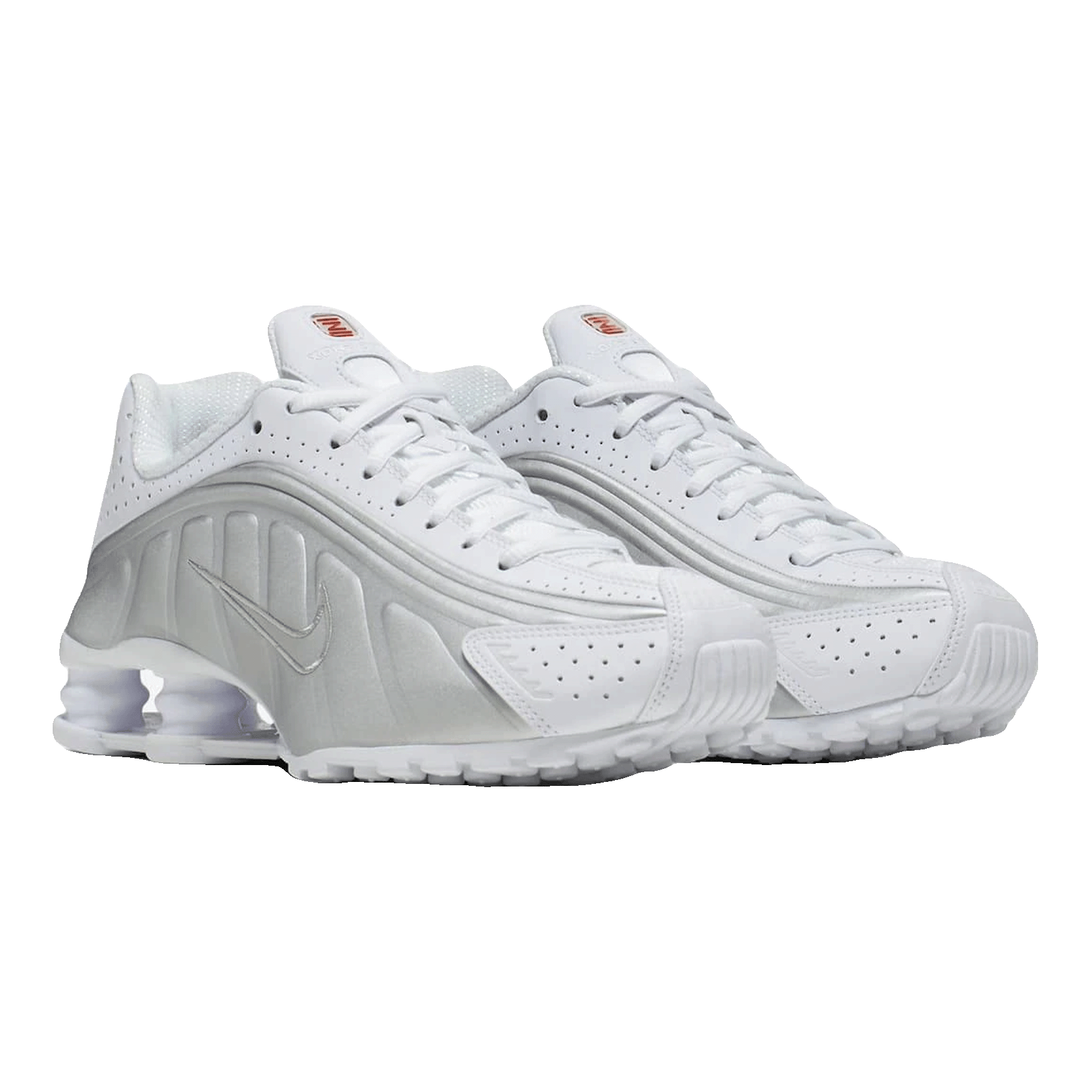 Nike Shox R4 White Metallic Silver (W) Side