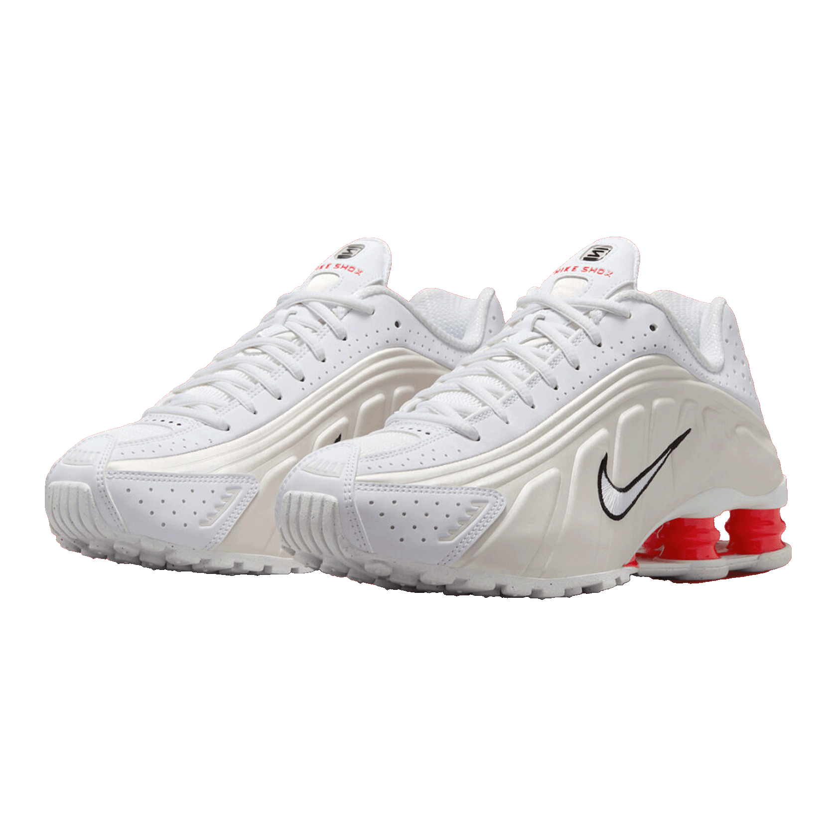 Nike Shox R4 White Phantom Picante Red (W) Side