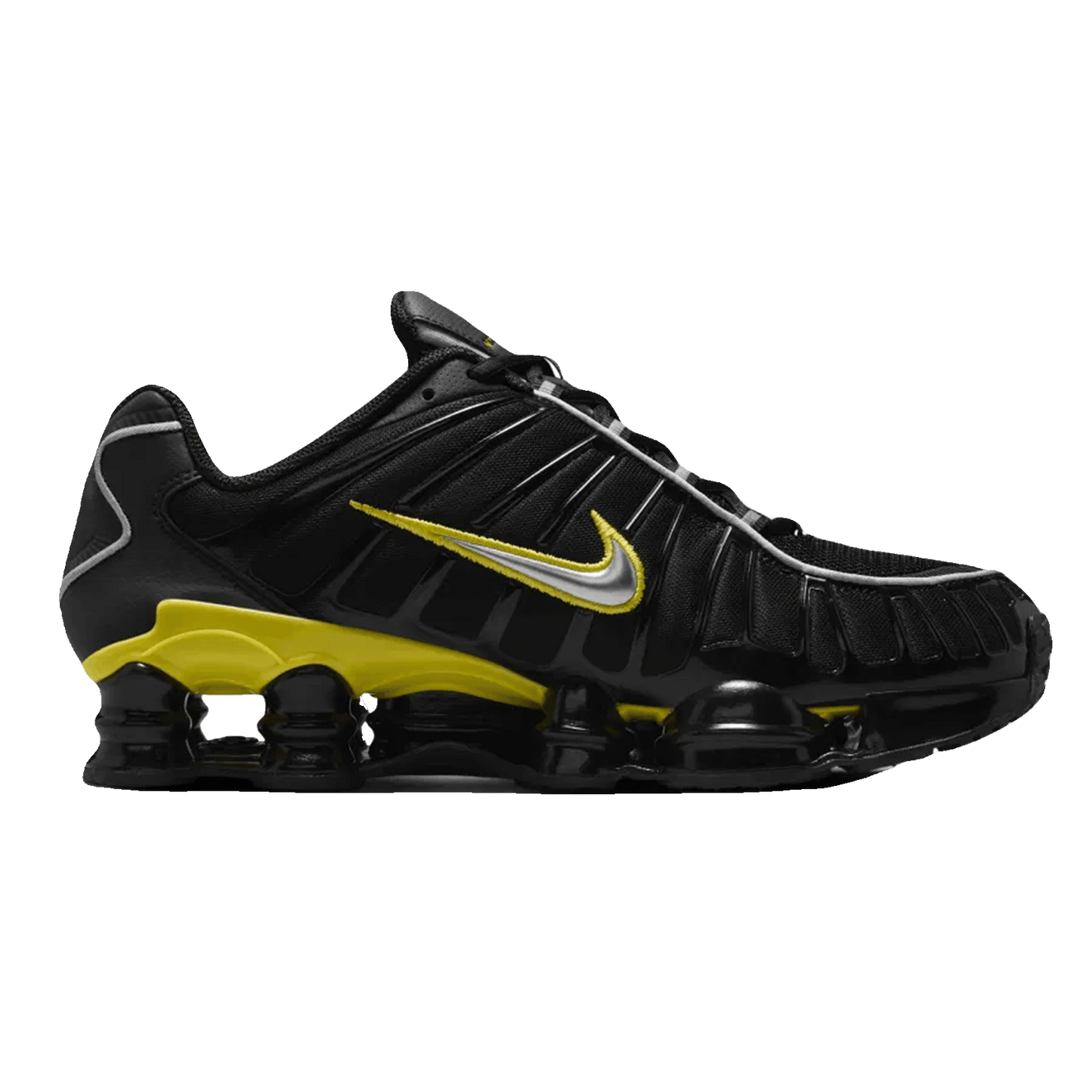 Nike Shox TL Black Dynamic Yellow Metallic Silver