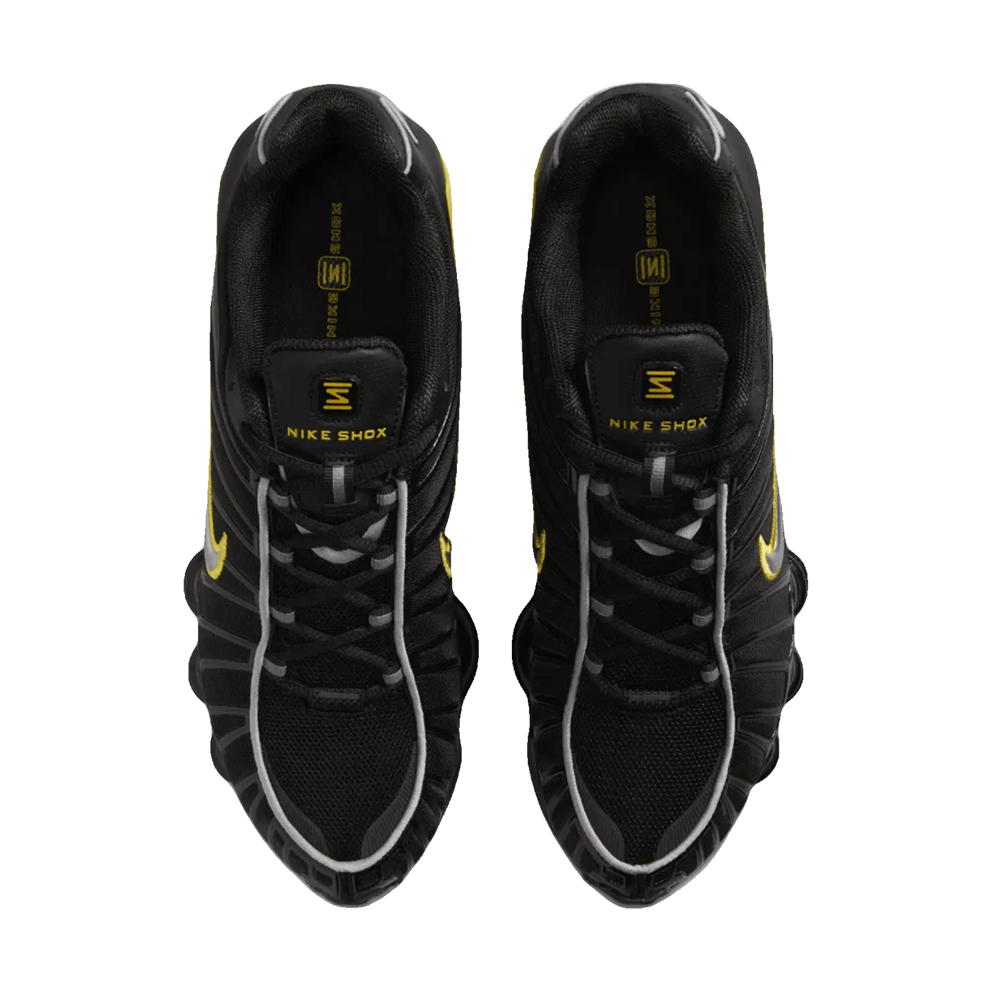 Nike Shox TL Black Dynamic Yellow Metallic Silver Oben