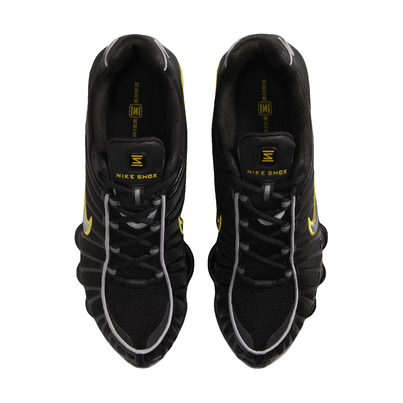 Nike Shox TL Black Dynamic Yellow Metallic Silver Oben