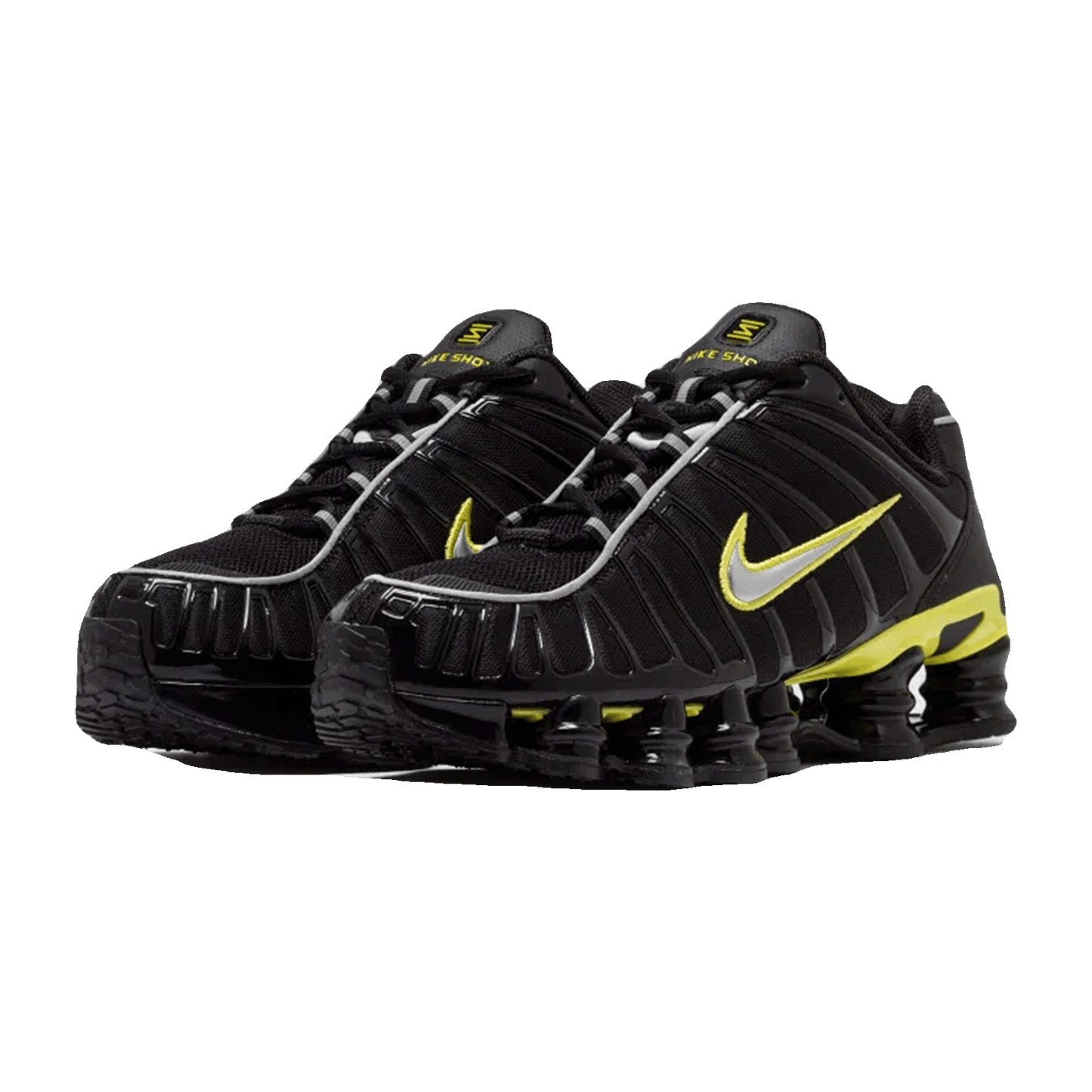 Nike Shox TL Black Dynamic Yellow Metallic Silver Side