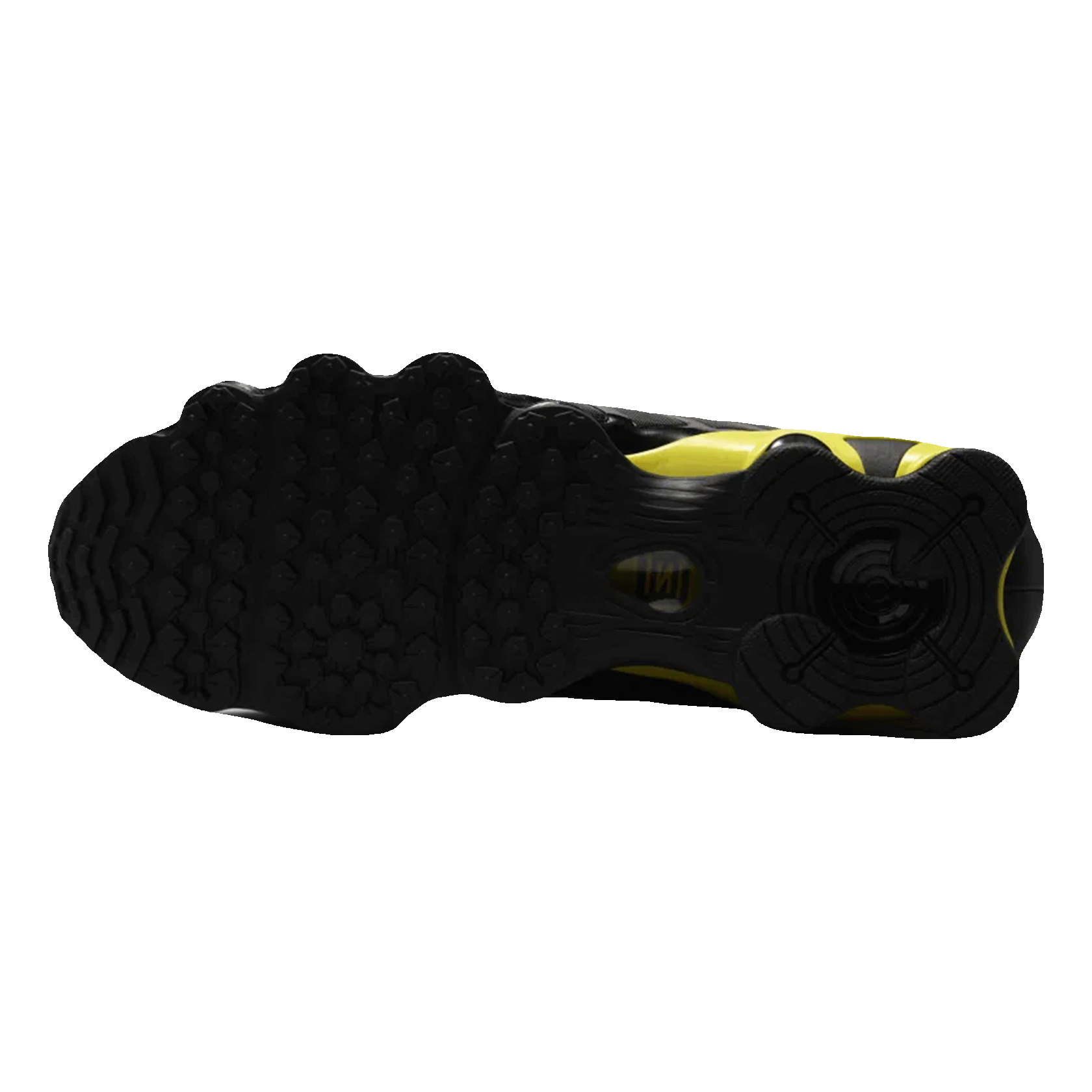 Nike Shox TL Black Dynamic Yellow Metallic Silver Back