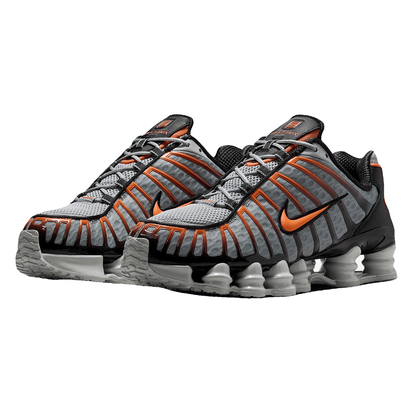 Nike Shox TL Light Smoke Grey Black Bright Mandarin Side