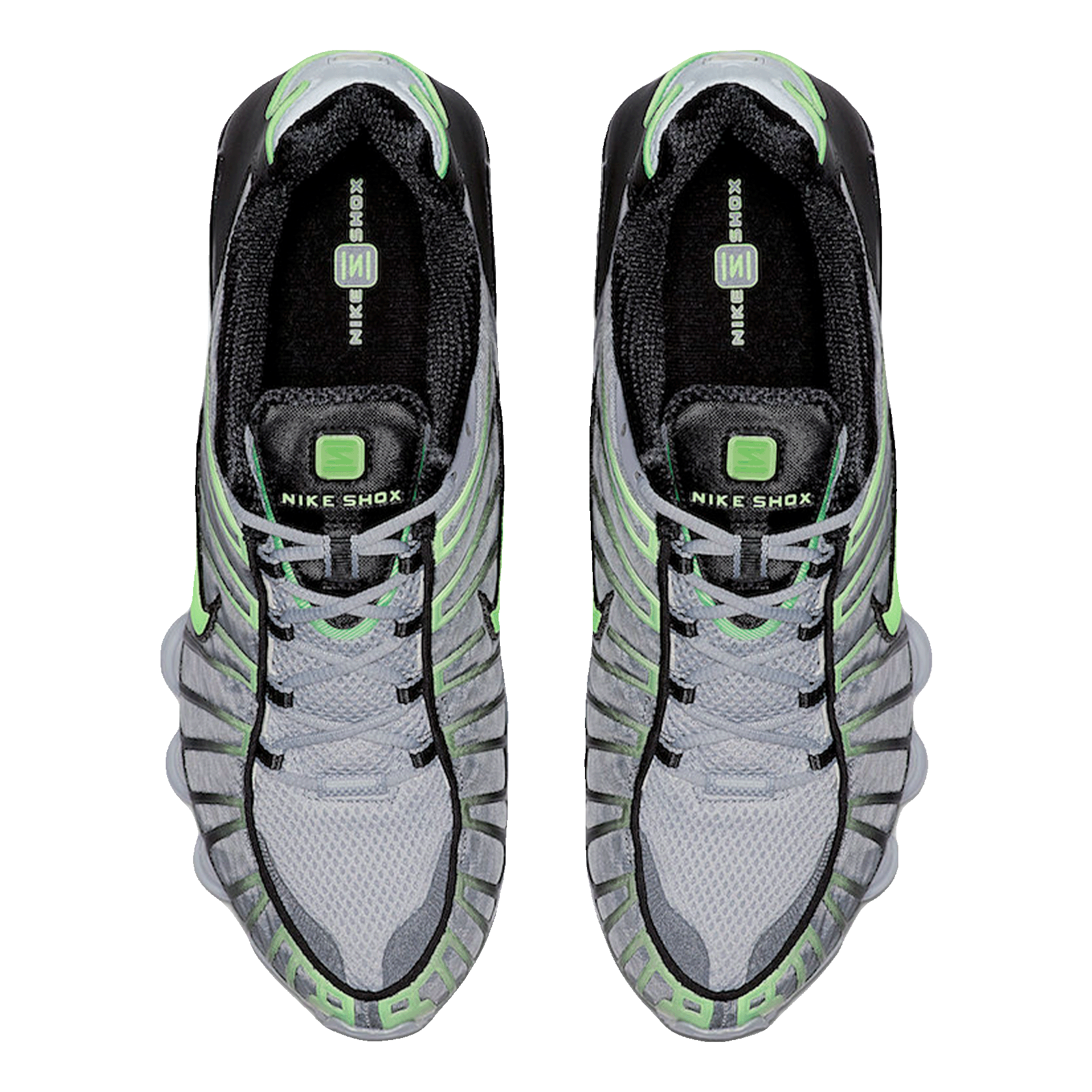 Nike Shox TL Wolf Grey Lime Blast Oben