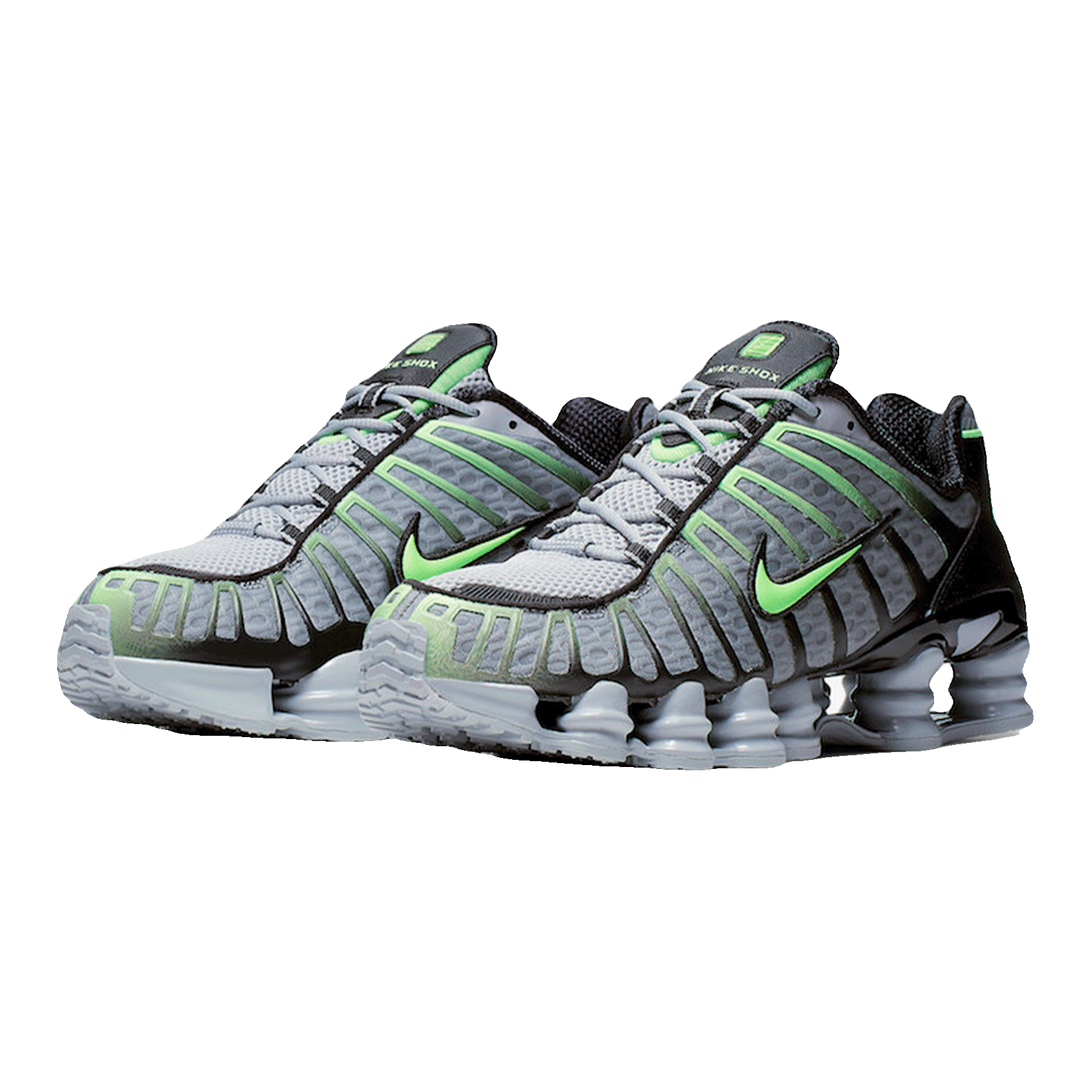 Nike Shox TL Wolf Grey Lime Blast Side