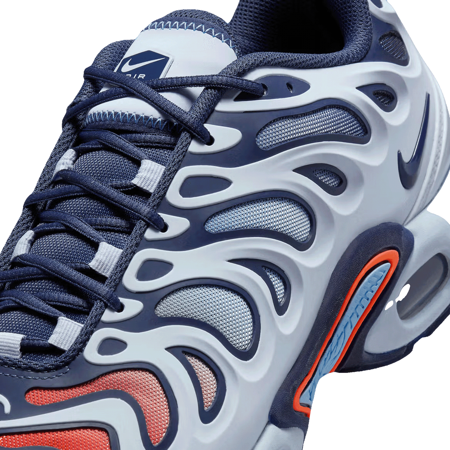 Nike TN Air Max Plus Drift Football Grey Thunder Blue Tongue