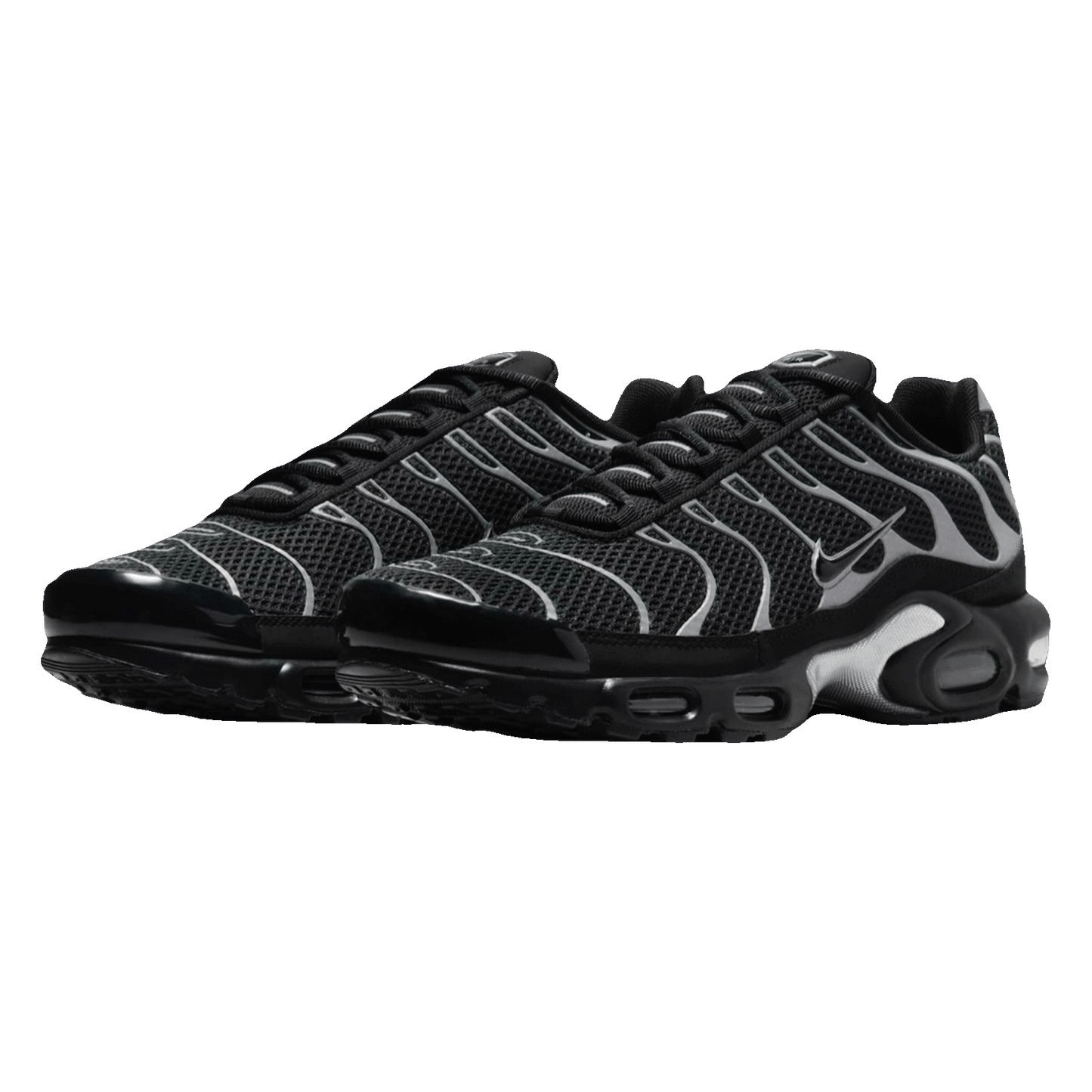 Nike TN Air Max Plus Premium Black Reflective Silver Side