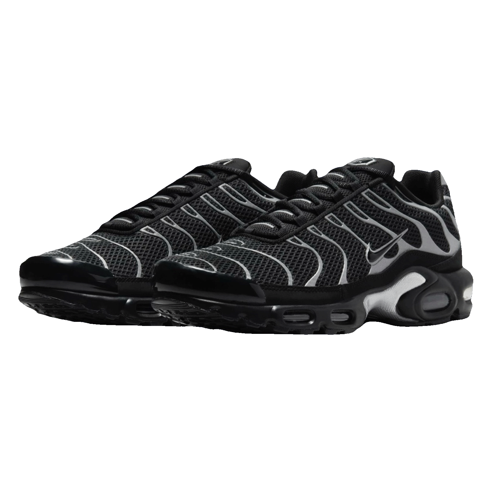 Nike TN Air Max Plus Premium Black Reflective Silver Side