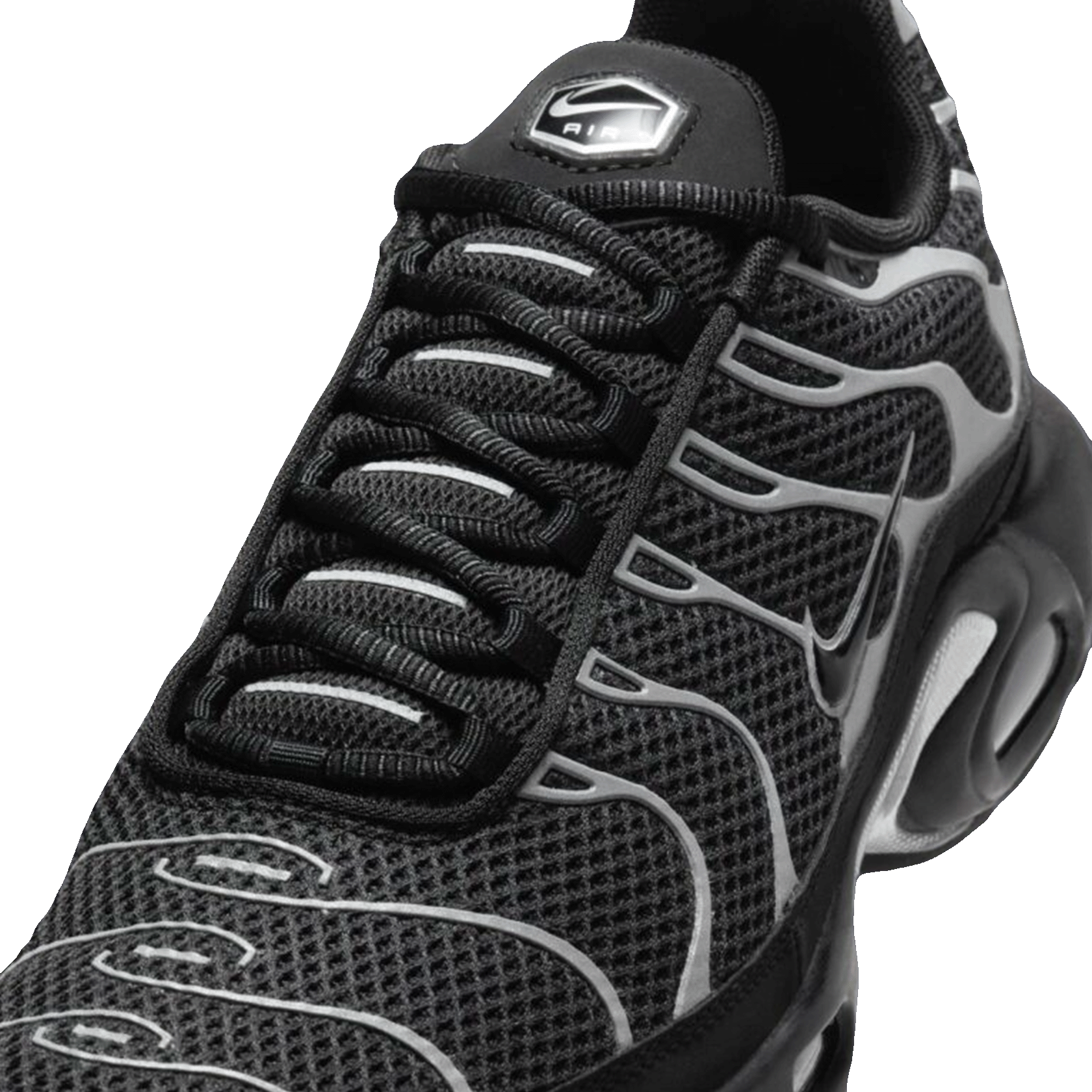 Nike TN Air Max Plus Premium Black Reflective Silver Tongue