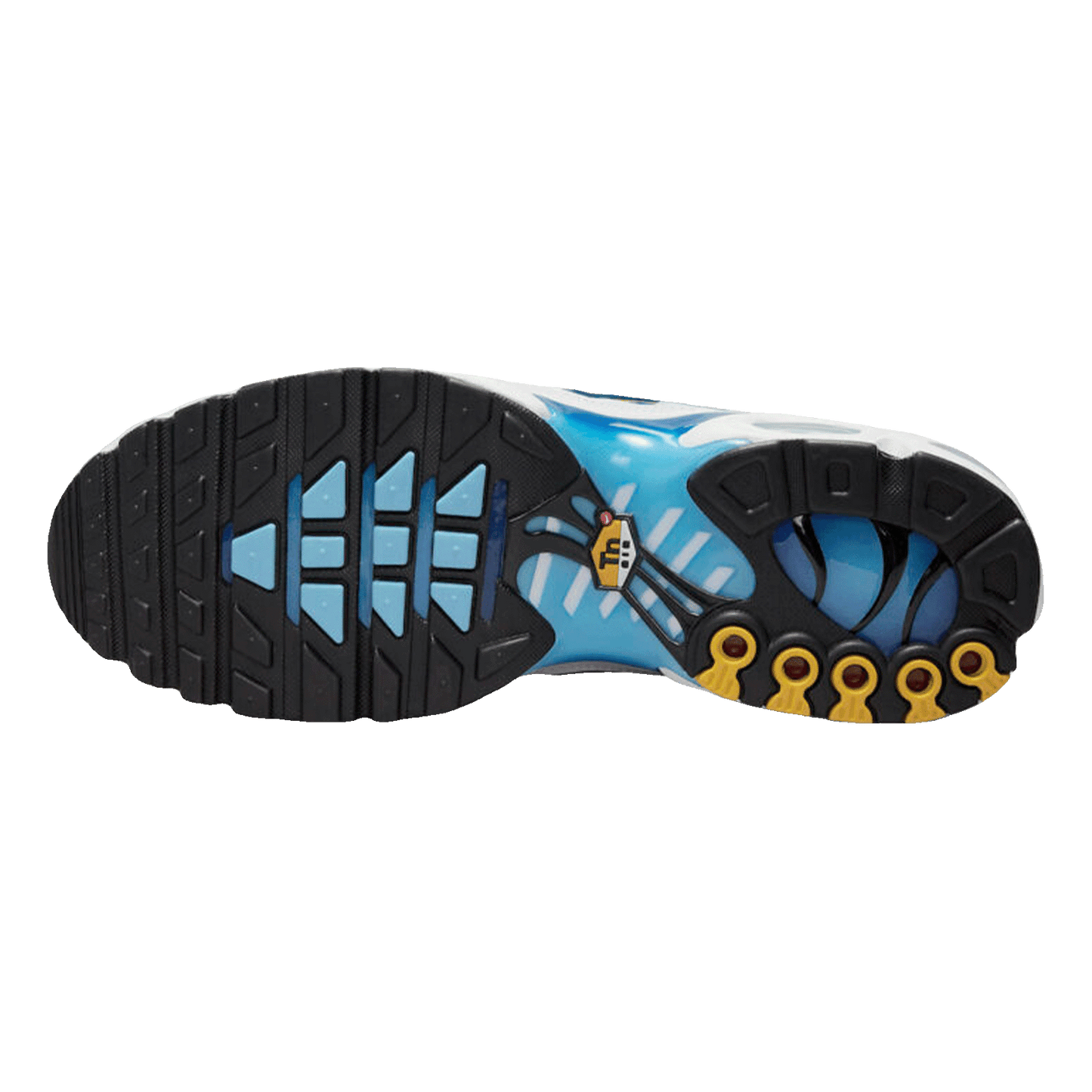 Nike TN Air Max Plus Spray Paint Swoosh White Blue Sohle
