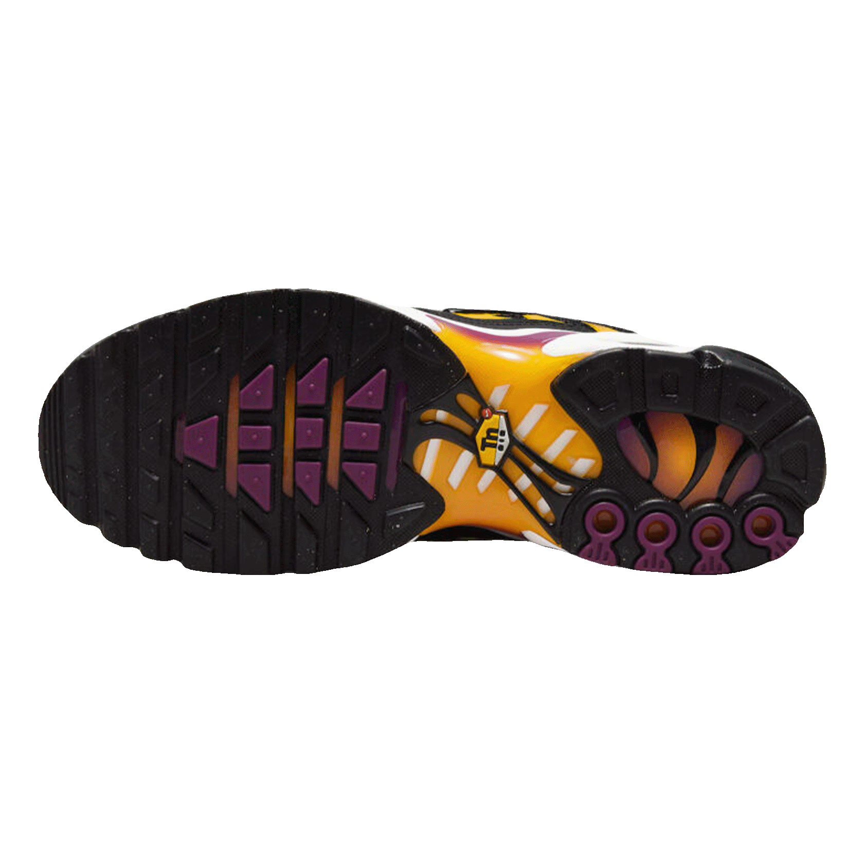 Nike TN Air Max Plus University Gold Viotech Purple Sohle