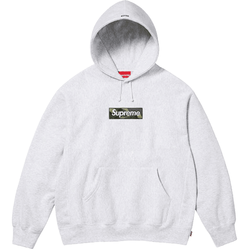 Supreme Box Logo Hooded Sweatshirt Ash Grey