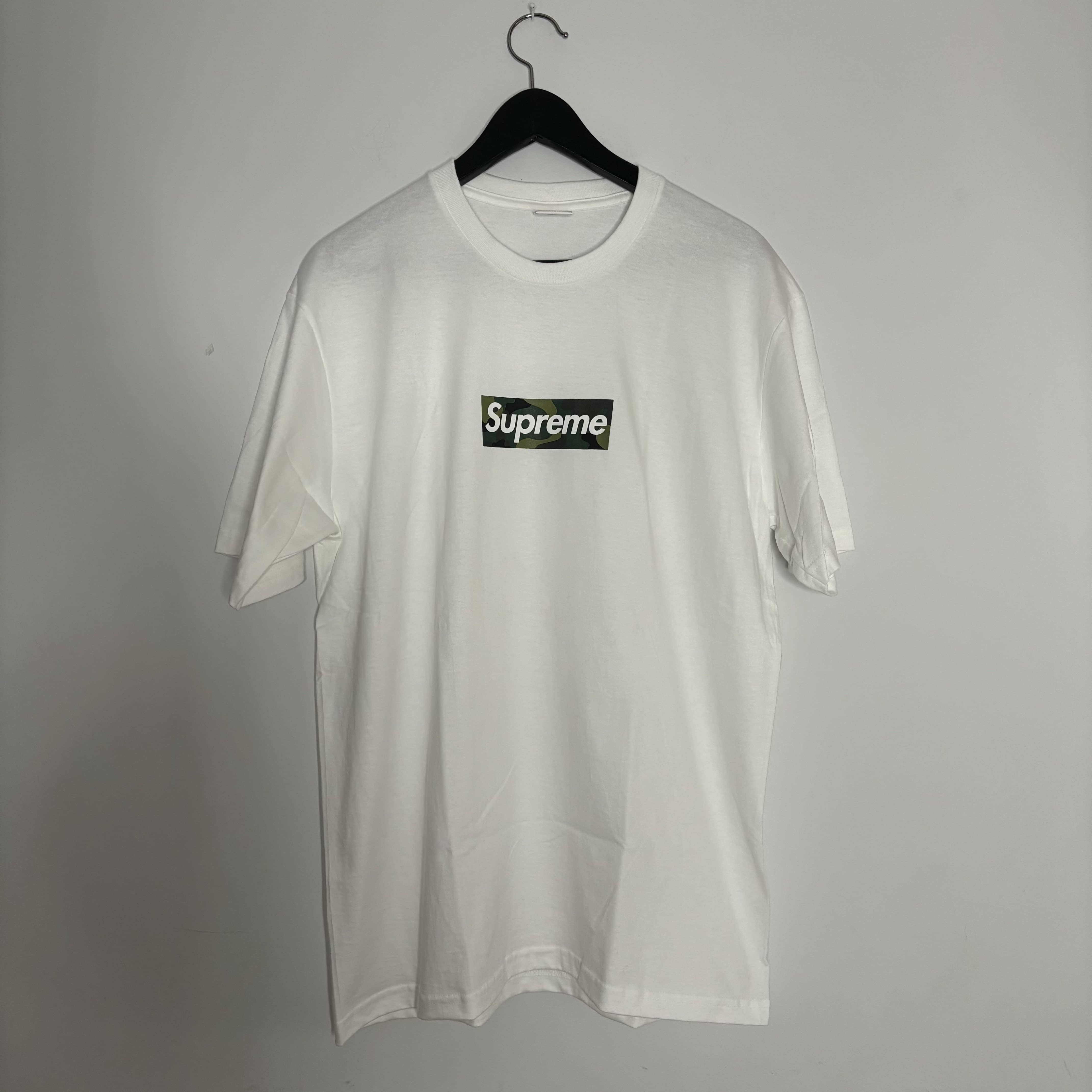 Supreme white t shirt box logo online