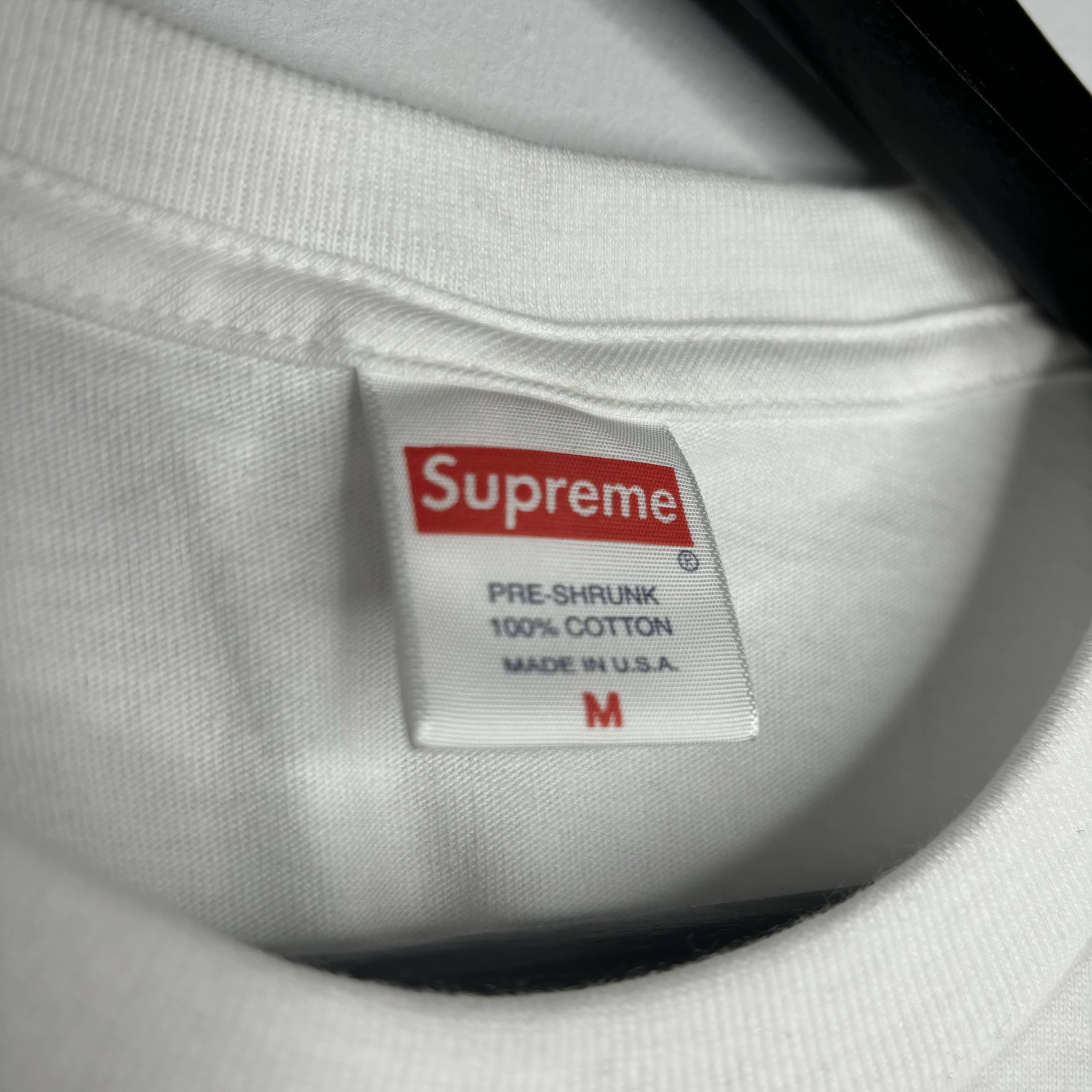 Supreme white box logo tee on sale