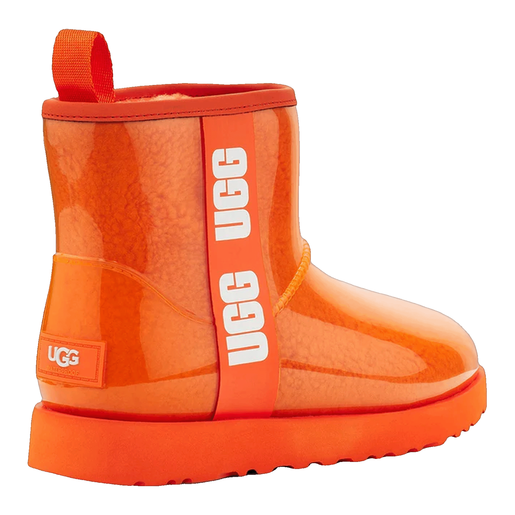 UGG Classic Clear Mini II Boot Orange Soda (Kids) Back