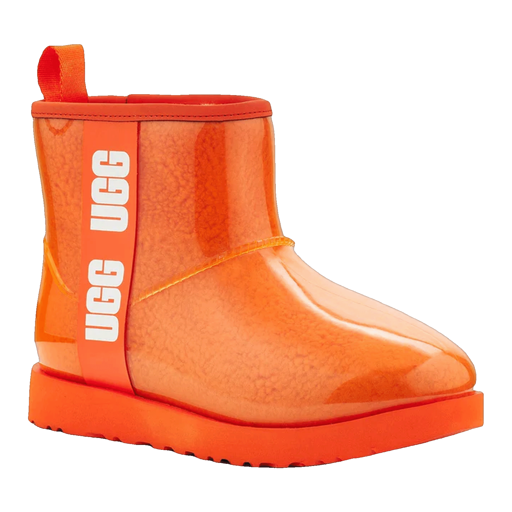 UGG Classic Clear Mini II Boot Orange Soda (Kids) Side