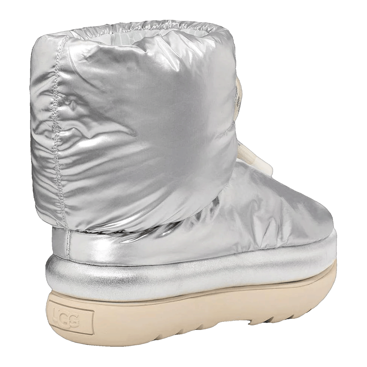 UGG Classic Maxi Short Boot Metallic Silver (W) Back