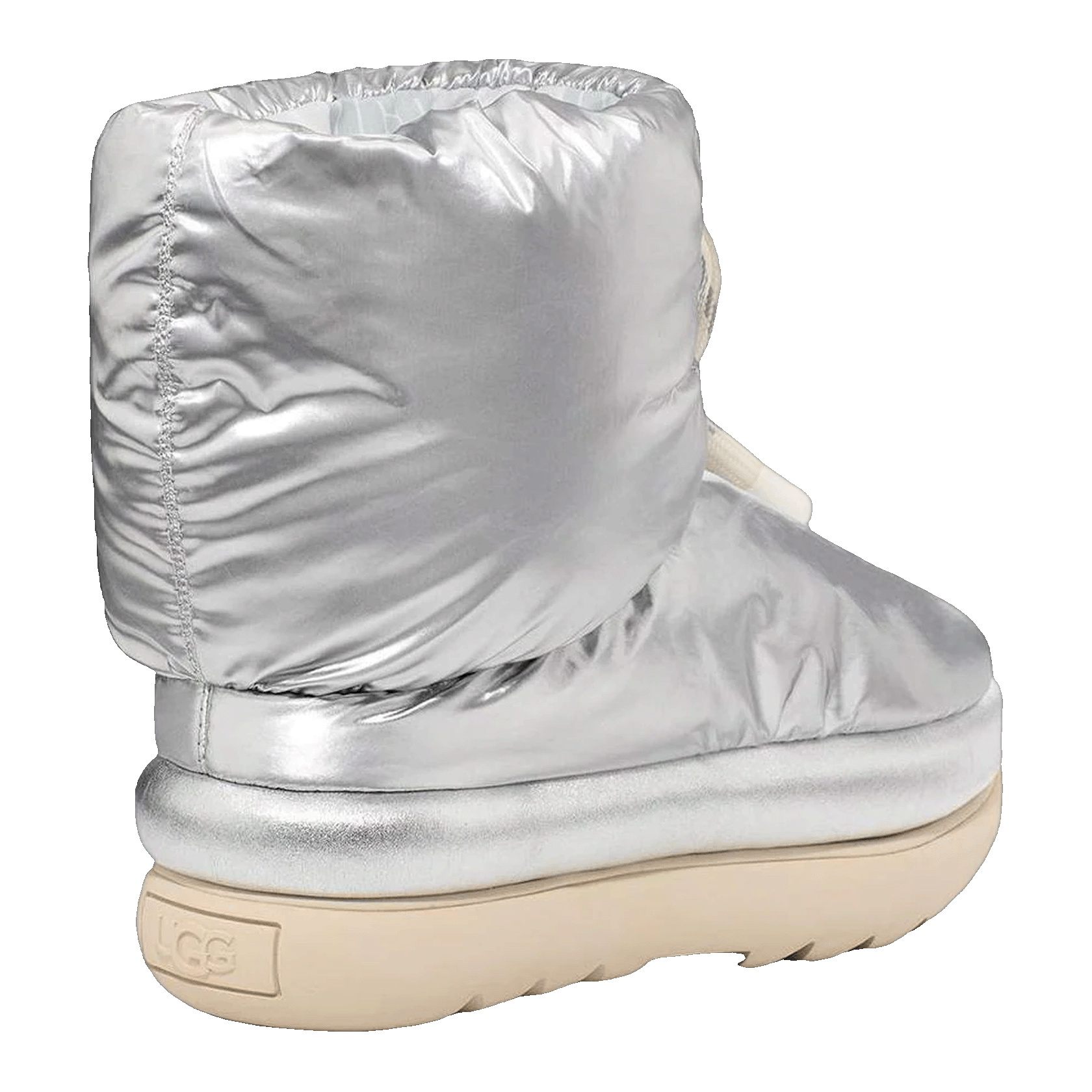 UGG Classic Maxi Short Boot Metallic Silver (W) Back