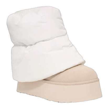 UGG Classic Mini Dipper Puffer Boot White Ceramic (W) Side