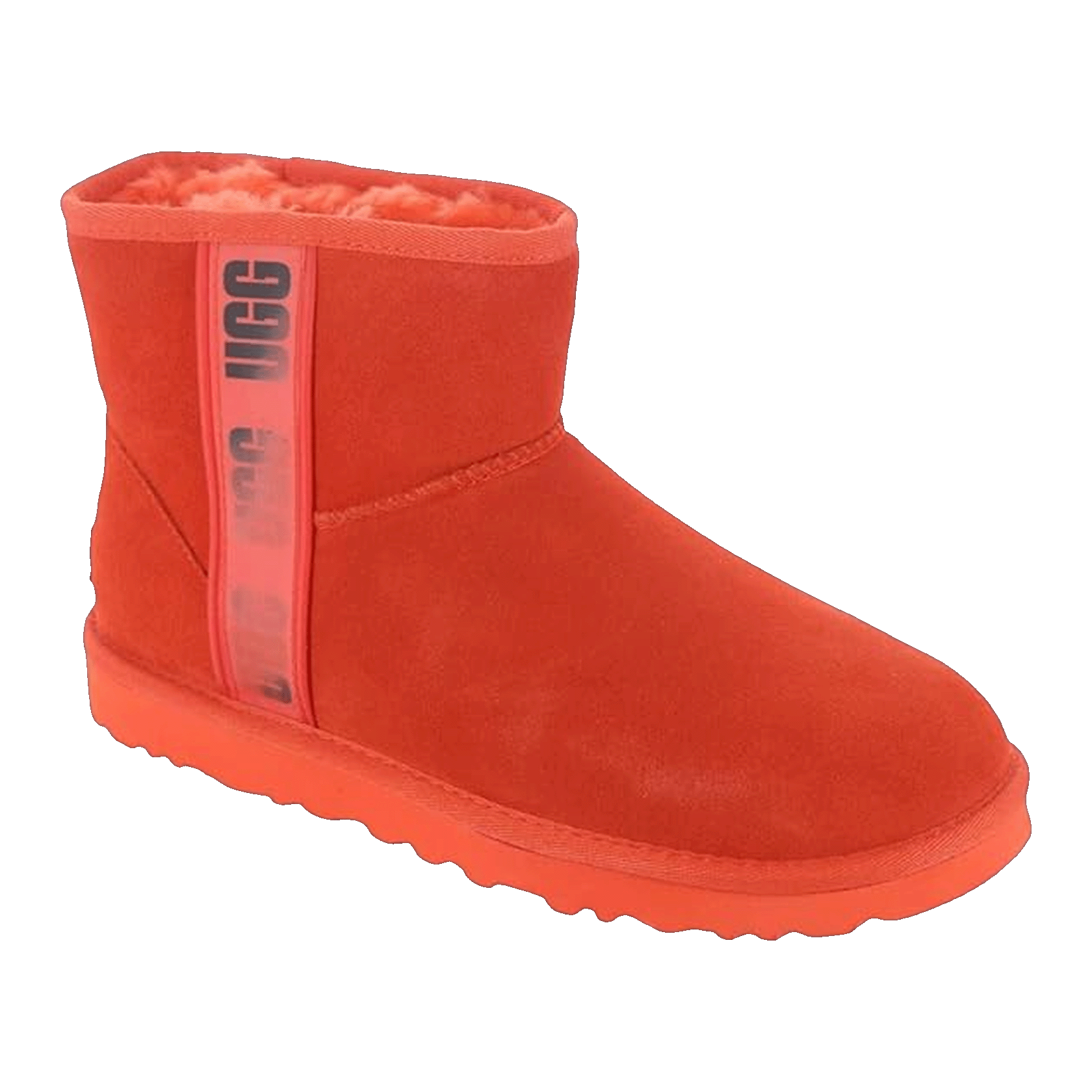 UGG Classic Mini II Boot Side Logo Hazard Orange (W) Side