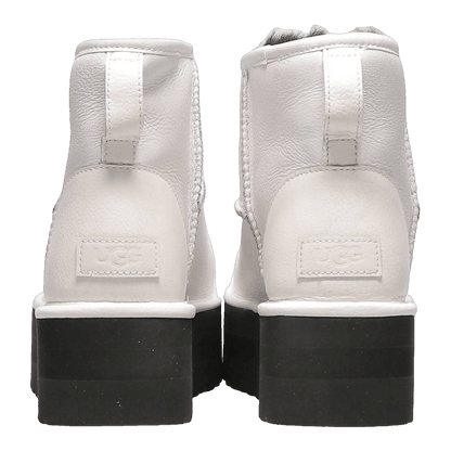 UGG Classic Mini Platform Matte Boot Ultra Matte White (W) Back