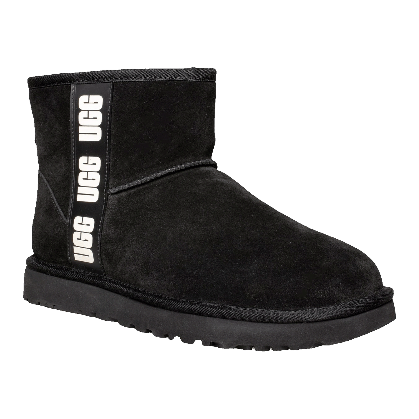 UGG Classic Mini Side Logo Boot Black White (W) Side