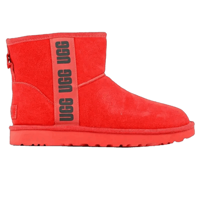 UGG Classic Mini Side Logo Boot Samba Red Black (W)