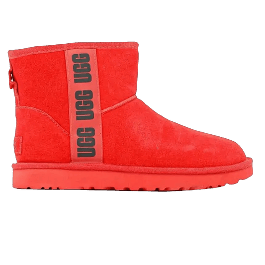 UGG Classic Mini Side Logo Boot Samba Red Black (W)