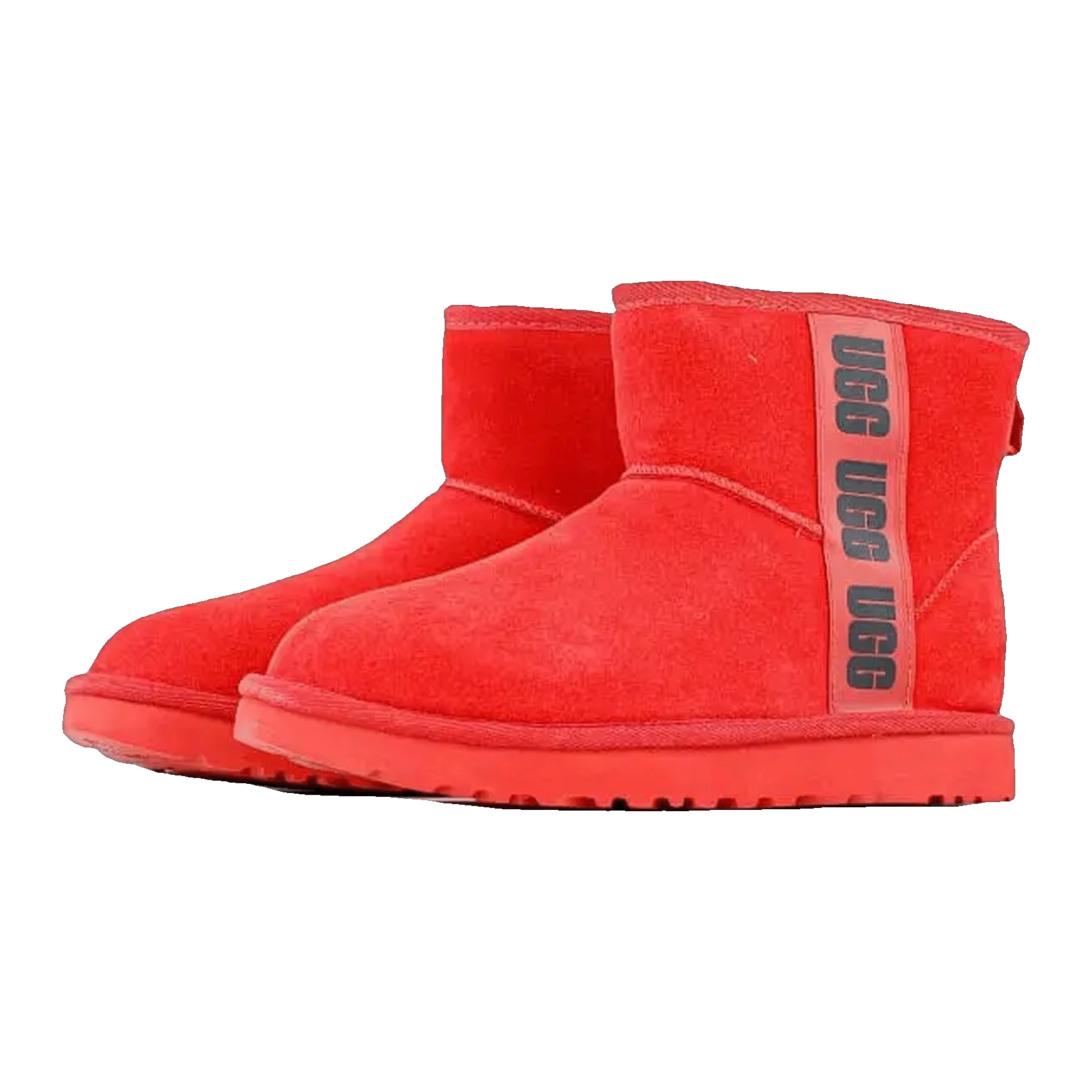 UGG Classic Mini Side Logo Boot Samba Red Black (W) Side