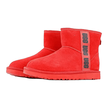 UGG Classic Mini Side Logo Boot Samba Red Black (W) Side