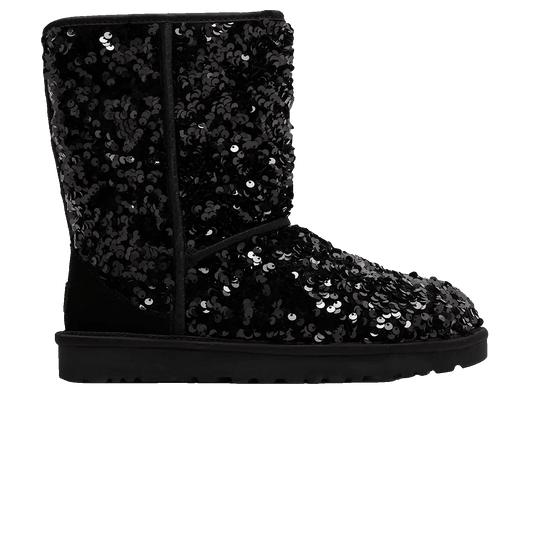 UGG Classic Short Chunky Sequin Boot Black (W)