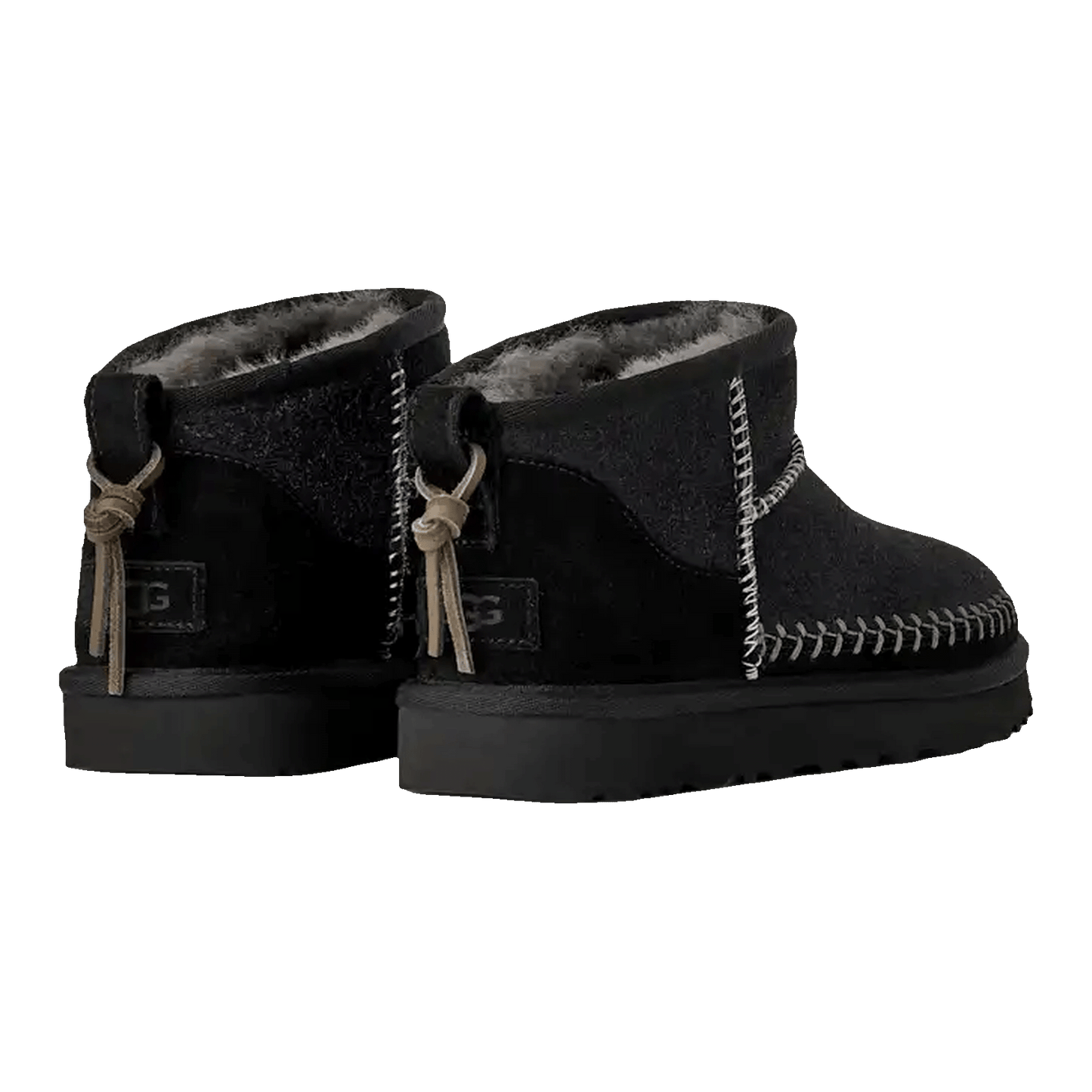 UGG Classic Ultra Mini Biarritz Boot Black (W) Back