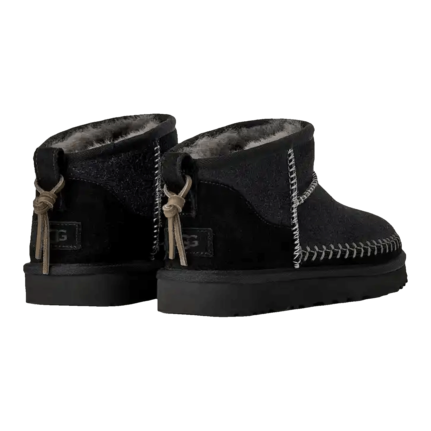 UGG Classic Ultra Mini Biarritz Boot Black (W) Back