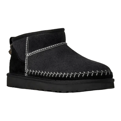 UGG Classic Ultra Mini Biarritz Boot Black (W) Side