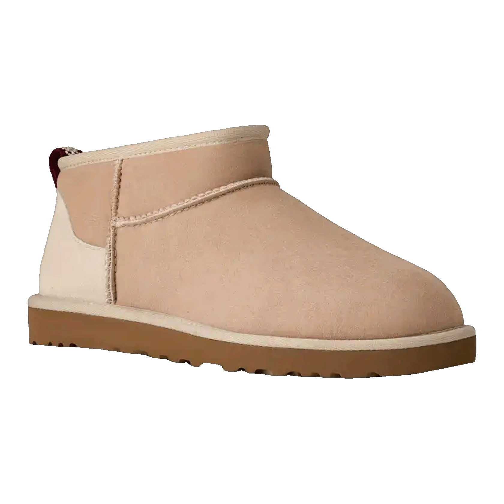 UGG Classic Ultra Mini Boot Driftwood Biking Red Side